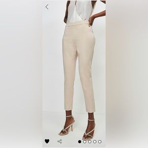 Karen millen essential techno woven cropped pant size zip size 2 nwt